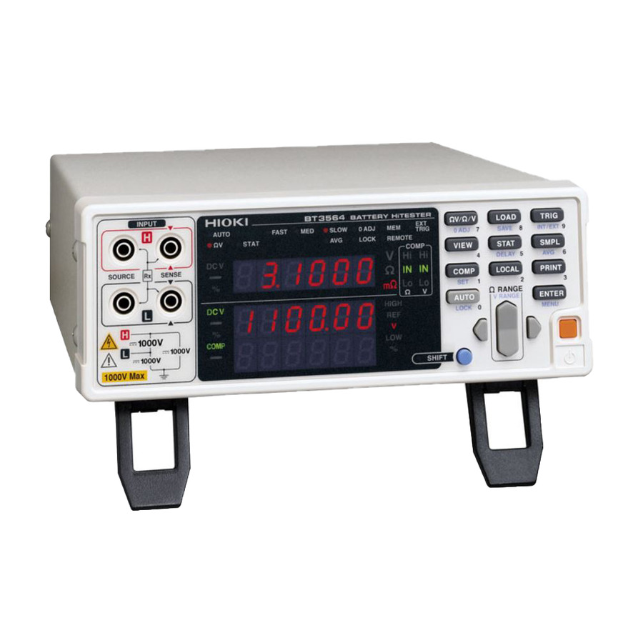 Hioki BT3564 High-Voltage Battery Tester, 1000V Max, EV and PHEV Battery Packs, BT3500 Series